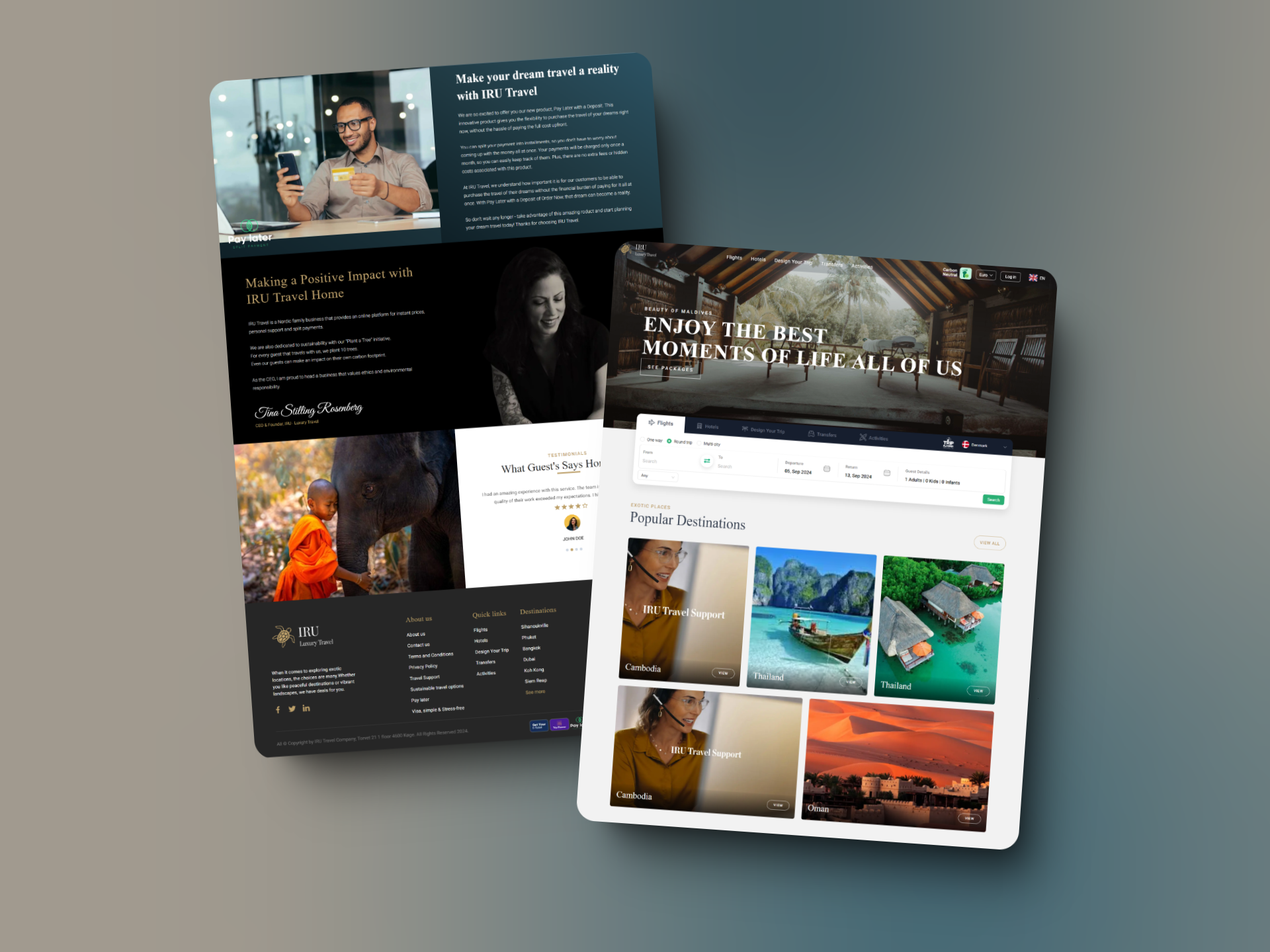 Iru Travel - Travel Booking Platform - Web Application